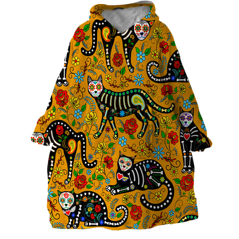 Image of X-rayed Cats SWLF0657 Hoodie Wearable Blanket