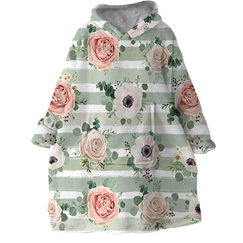 Image of Rose Stripes SWLF0456 Hoodie Wearable Blanket