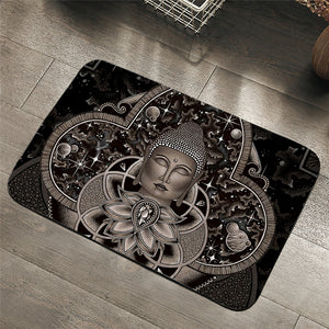 Contemplating Buddha Door Mat