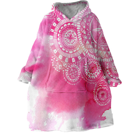 Image of Pink Mandala SWLF1886 Hoodie Wearable Blanket