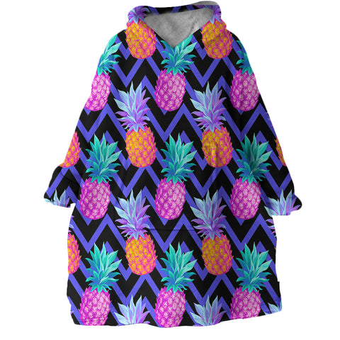 Image of Pineapples SWLF0668 Hoodie Wearable Blanket