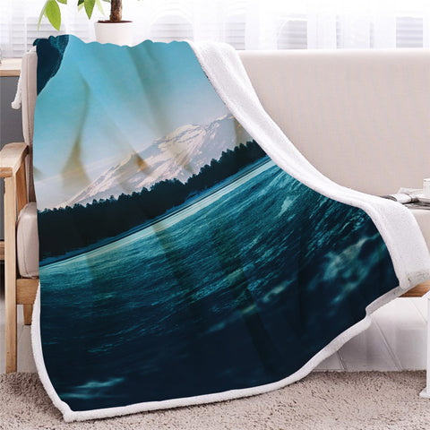 Image of Cave Scene Sherpa Fleece Blanket