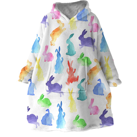 Image of Bunny Shapes SWLF1535 Hoodie Wearable Blanket