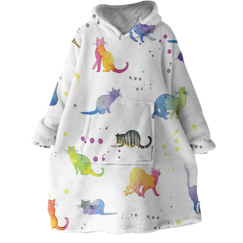 Image of Cat Shadows SWLF0026 Hoodie Wearable Blanket