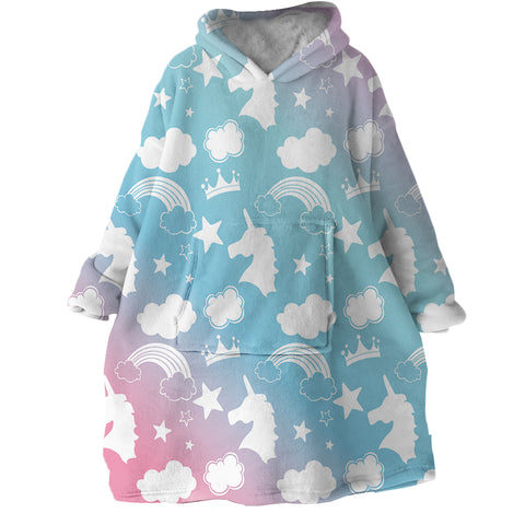 Image of Rainbow Unicorn SWLF1897 Hoodie Wearable Blanket