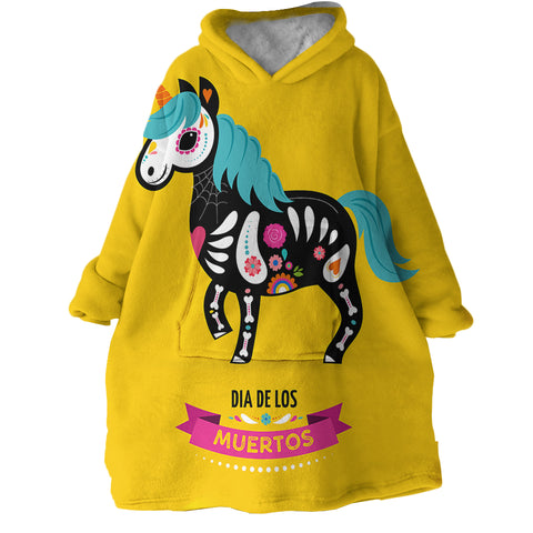 Image of Death Unicorn SWLF1851 Hoodie Wearable Blanket