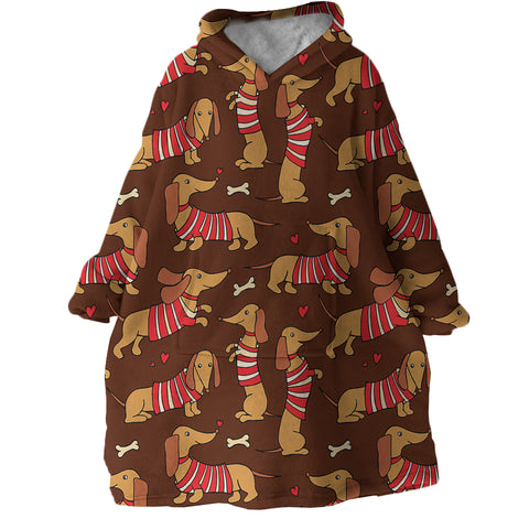 Image of Dachshunds SWLF2527 Hoodie Wearable Blanket