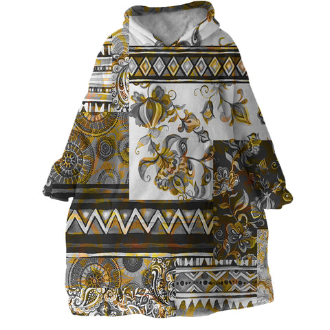 Image of Metallic Mixed Patterns SWLF2326 Hoodie Wearable Blanket