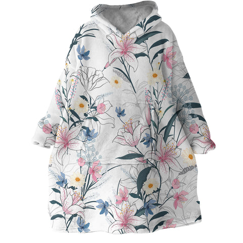 Image of Floral SWLF0639 Hoodie Wearable Blanket