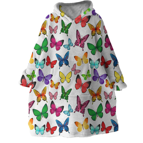 Image of Butterflies SWLF2465 Hoodie Wearable Blanket