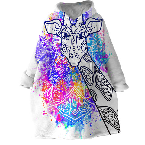 Image of Giraffe SWLF0088 Hoodie Wearable Blanket