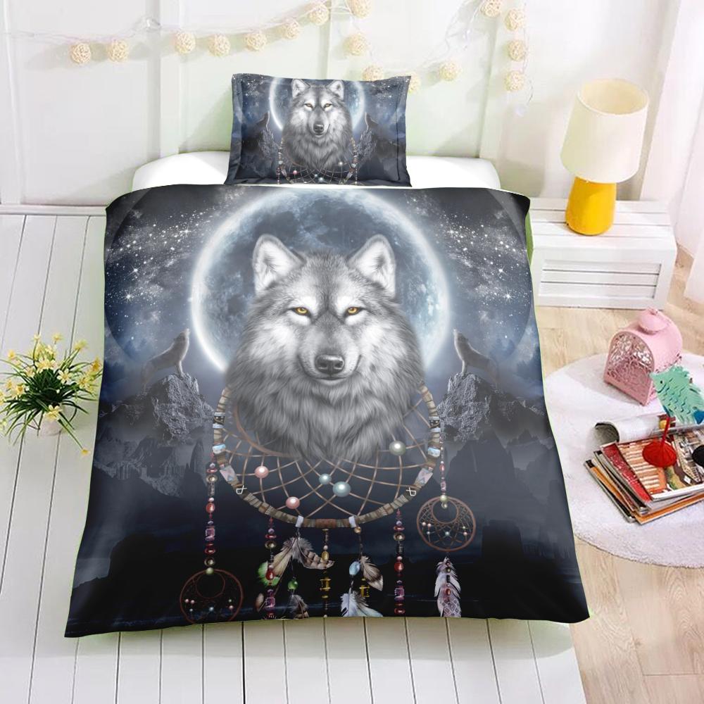 Mystic Wolf Dreamcatcher Comforter Set - Beddingify