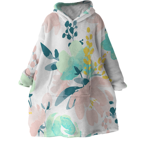 Image of Floral Themed SWLF3016 Hoodie Wearable Blanket