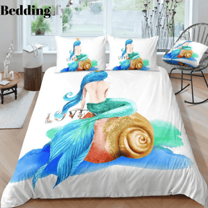 Shell and Mermaid Bedding Set - Beddingify