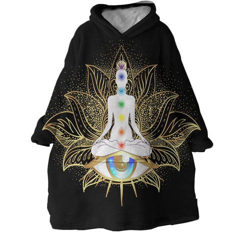 Image of Meditating Buddha SWLF1894 Hoodie Wearable Blanket