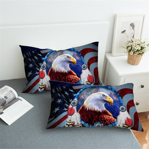 3D Bald Eagle America Pillowcase