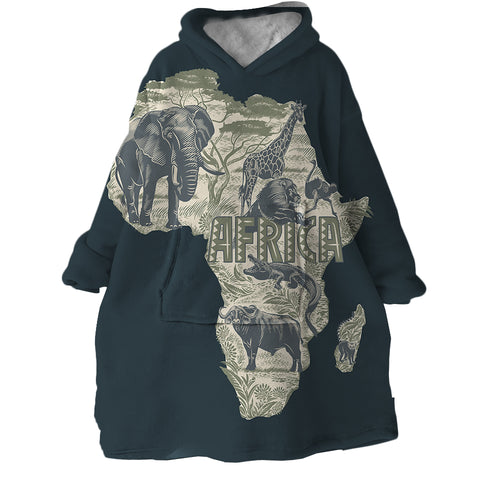 Image of Africa SWLF1543 Hoodie Wearable Blanket