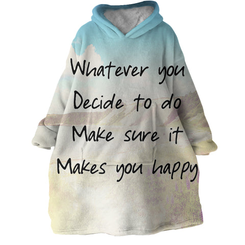 Image of Life Quote SWLF2056 Hoodie Wearable Blanket