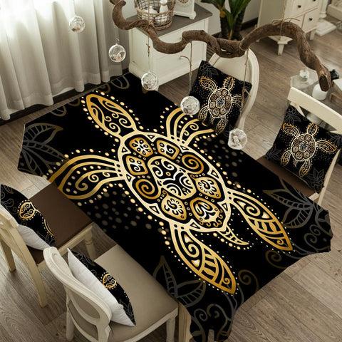 Image of The Golden Turtle Tablecloth - Beddingify
