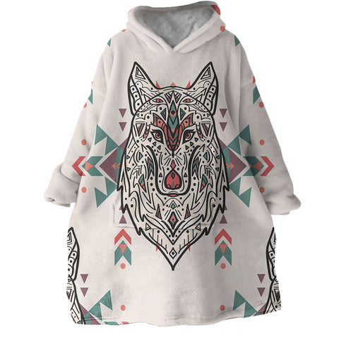 Image of Tribal Wolf SWLF0022 Hoodie Wearable Blanket