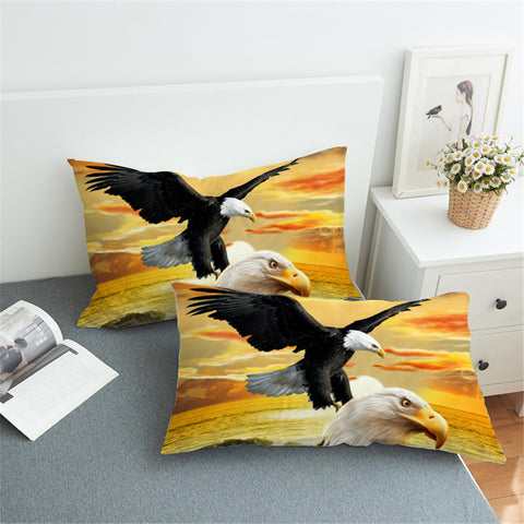 Image of 3D Bald Eagles Pillowcase