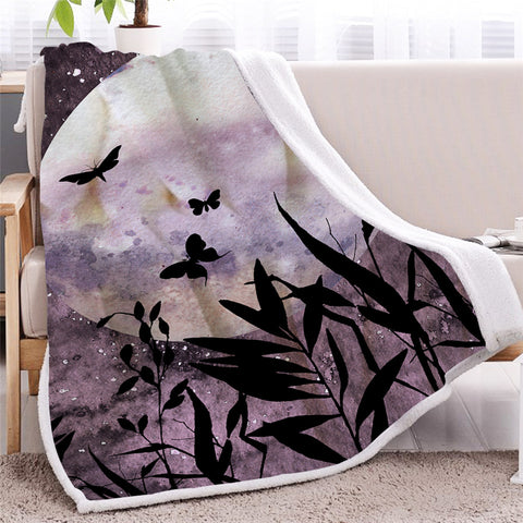 Image of Moon Night Sherpa Fleece Blanket