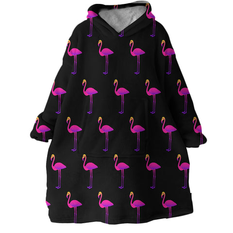 Image of Flamingos SWLF1751 Hoodie Wearable Blanket