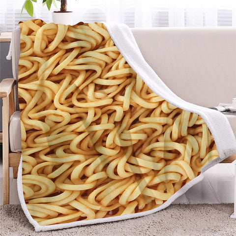 Image of Noodles Themed Sherpa Fleece Blanket
