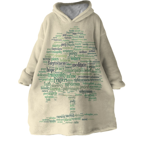 Image of Tree Of Words SWLF2844 Hoodie Wearable Blanket