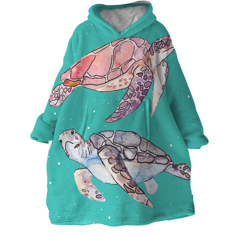 Image of Turtles SWLF0653 Hoodie Wearable Blanket