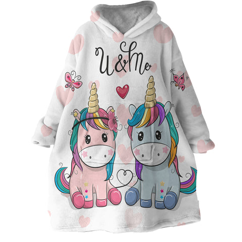 Image of Cute Unicorns SWLF0845 Hoodie Wearable Blanket