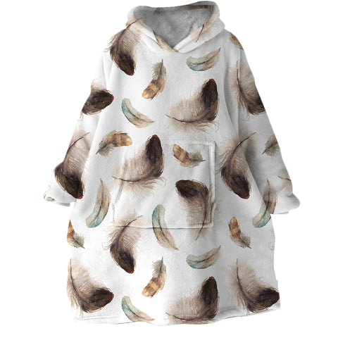 Image of Feathers SWLF0862 Hoodie Wearable Blanket