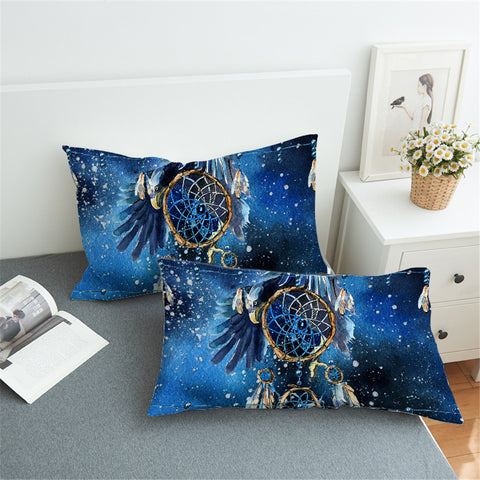 Image of Snowy Dream Catcher Cosmic Pillowcase