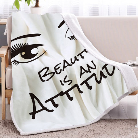 Image of Beautiful Eyelashes Sherpa Fleece Blanket - Beddingify