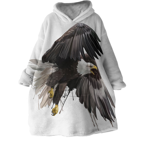 Image of Bald Eagle SWLF2798 Hoodie Wearable Blanket