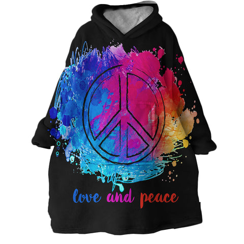 Image of Love & Peace SWLF1636 Hoodie Wearable Blanket