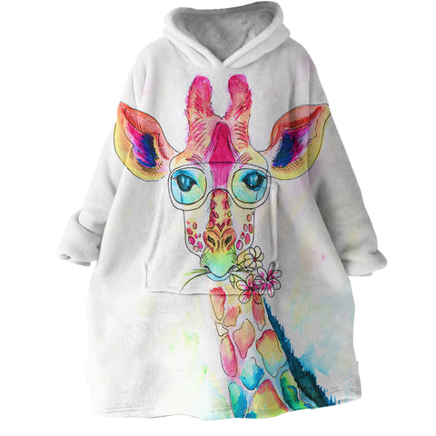 Image of Giraffe SWLF0873 Hoodie Wearable Blanket