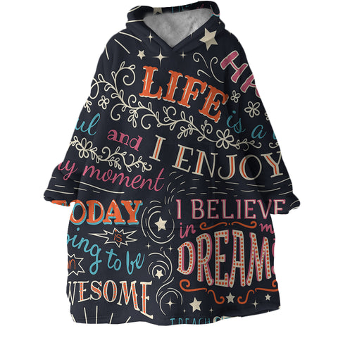 Image of Life Quote SWLF2802 Hoodie Wearable Blanket