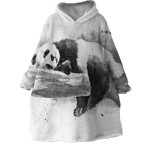 Image of Snoozing Panda SWLF2407 Hoodie Wearable Blanket