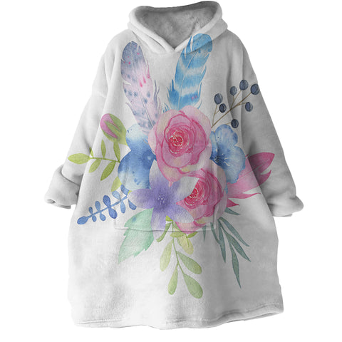 Image of Flower Bouquet SWLF2412 Hoodie Wearable Blanket