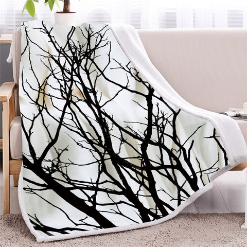 Image of Branches Themed Sherpa Fleece Blanket - Beddingify