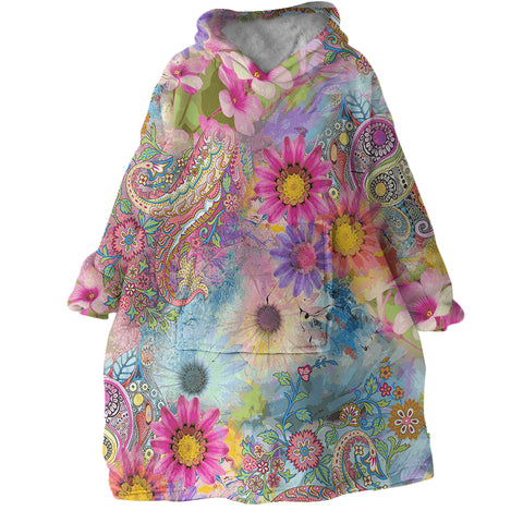 Image of Exotic Flowers SWLF0524 Hoodie Wearable Blanket