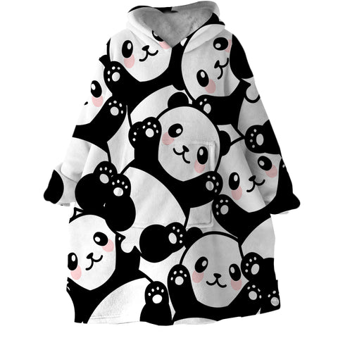 Image of Panda Cubs SWLF0003 Hoodie Wearable Blanket