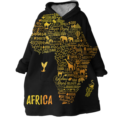 Image of Africa SWLF1761 Hoodie Wearable Blanket