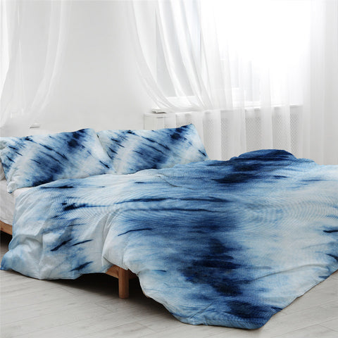 Image of Blue Tie Dye Bedding Set - Beddingify