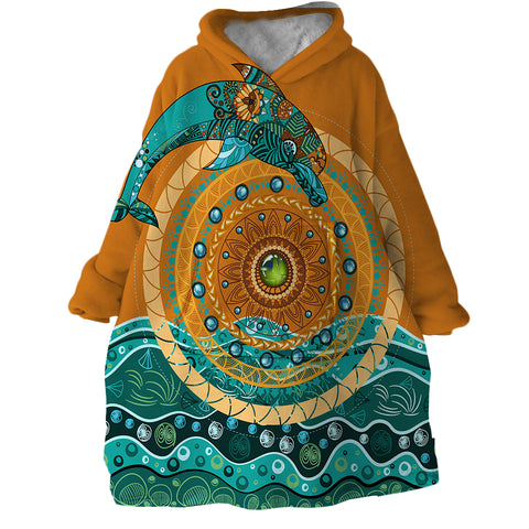 Image of Jade Dolphin SWLF1399 Hoodie Wearable Blanket