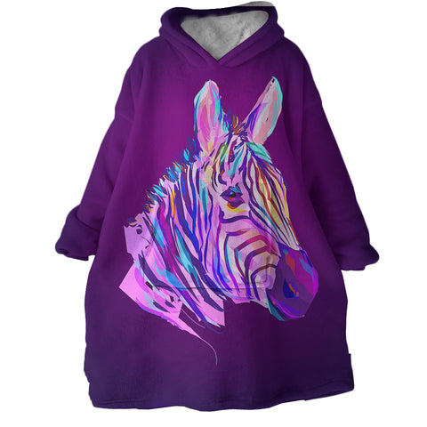 Image of Neon Zebra SWLF0997 Hoodie Wearable Blanket