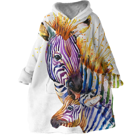 Image of Zebra SWLF0847 Hoodie Wearable Blanket