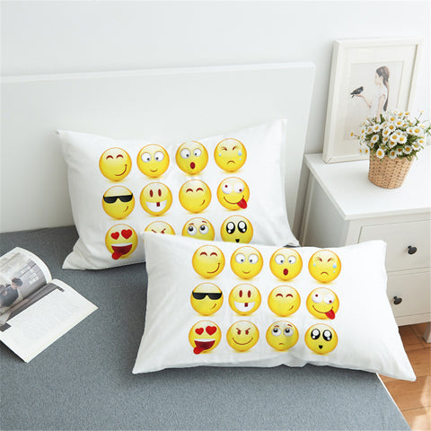 Image of Emoji Pattern Pillowcase