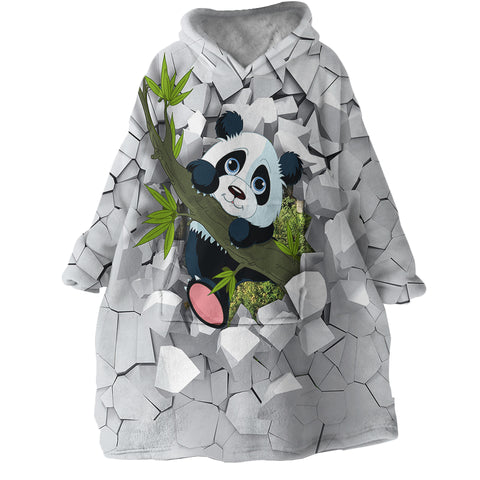 Image of Wrecking Panda SWLF0070 Hoodie Wearable Blanket